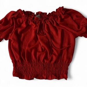 Madeline Scarlet Off-Shoulder Blouse